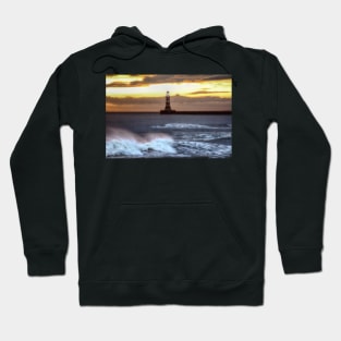 Roker pier and lighthouse sunrise Hoodie